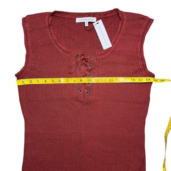 cupcakes & cashmere Red Lace-Up Mini Dress - Picture 6 of 7